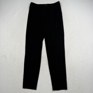 Eileen Fisher Pants Womens Petite Small Black Jersey Knit Pull On Straight Leg